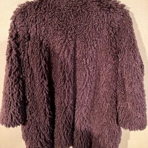 Logo by Lori Goldstein Twisted Yarn coat with pockets in Maple